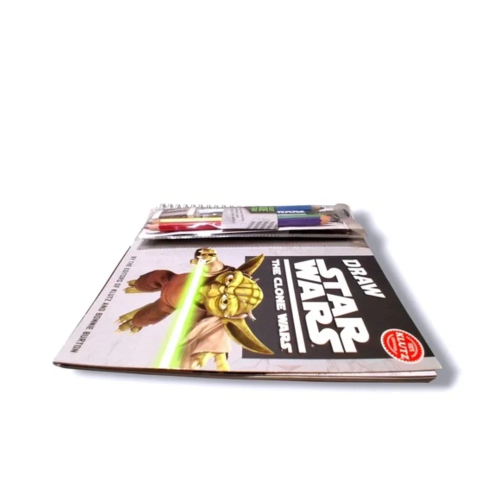Draw Star Wars The Clone Wars Activity‎ Book Kit Pencils Eraser New